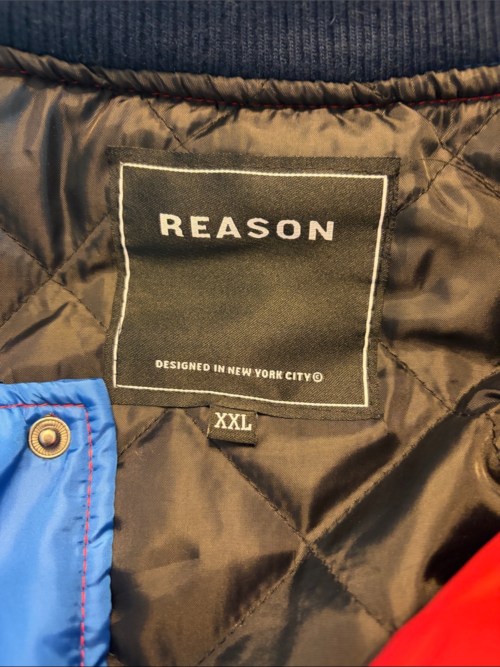 Reason NY Multicolor Varsity Bomber Jacket XXL - Picture 7 of 8